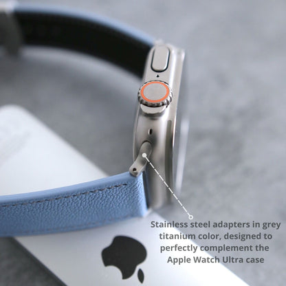 Apple watch band - Aqua Vista Edition - French Chèvre leather