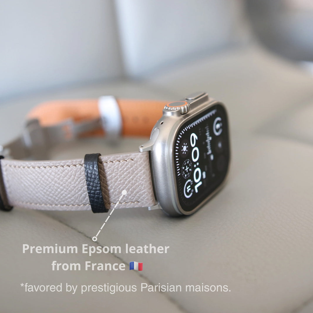 Apple Watch Band - Sandstone Duo Edition - French Epsom leather