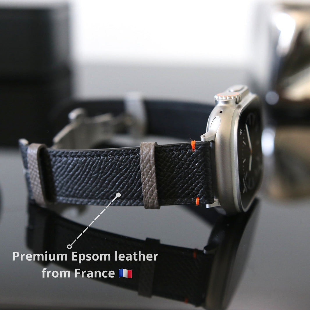 Apple Watch Band - Noir Ultra Edition - French Epsom leather