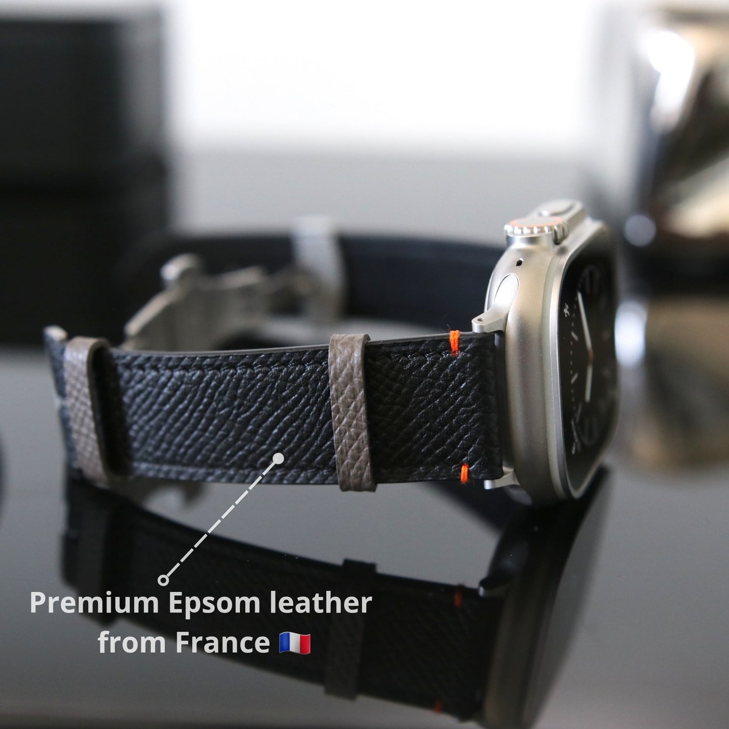 Apple Watch Band - Noir Ultra Edition - French Epsom leather