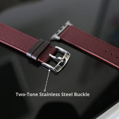 Apple watch band - Bordeaux Luxe Edition - French Chèvre leather
