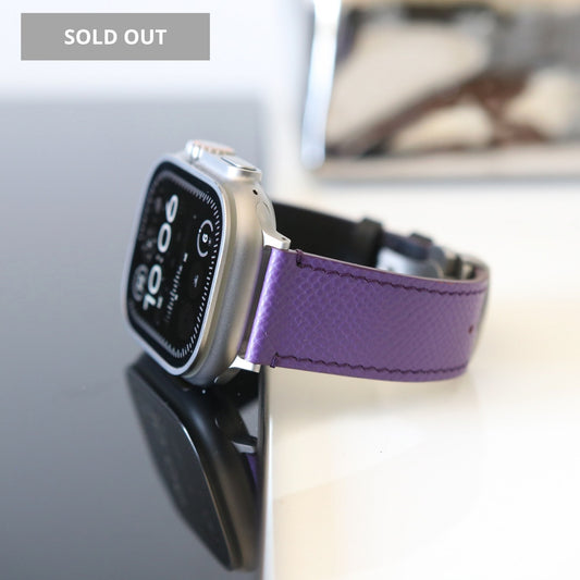 Apple watch band - Purple Duo Edition - French Epsom leather