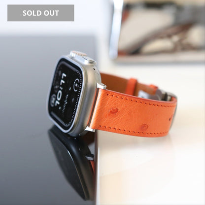 Apple Watch Band - Orangé Edition - Ostrich leather