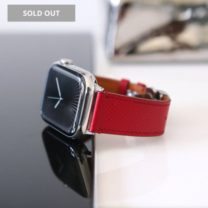 Apple Watch Band - Rouge Rubis Edition - French Epsom leather