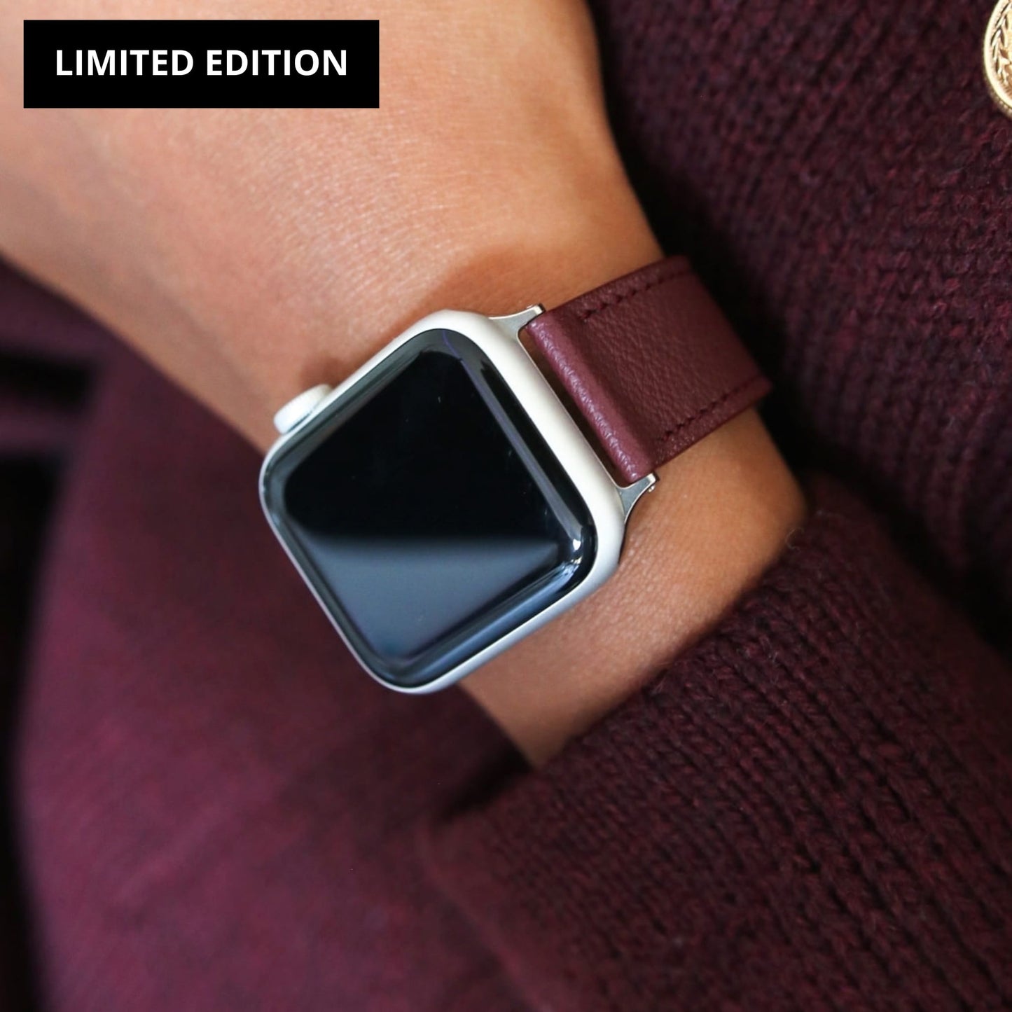 Apple Watch Band - Bordeaux Luxe Edition - French Chèvre leather