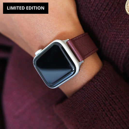 Apple Watch Band - Bordeaux Luxe Edition - French Chèvre leather
