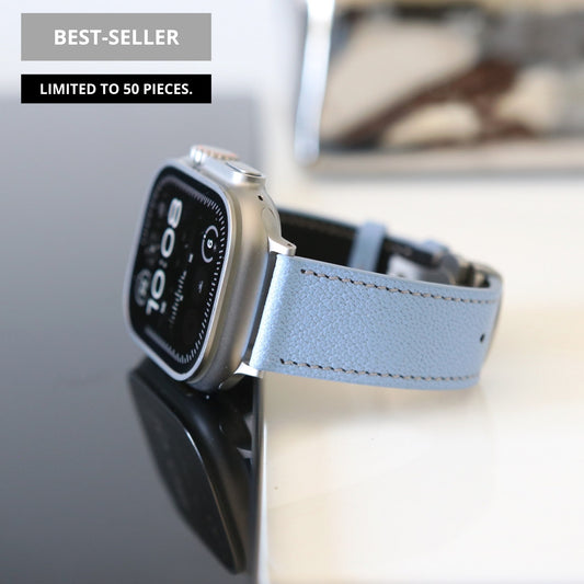 Apple Watch band - Aqua Vista Edition - French Chèvre leather
