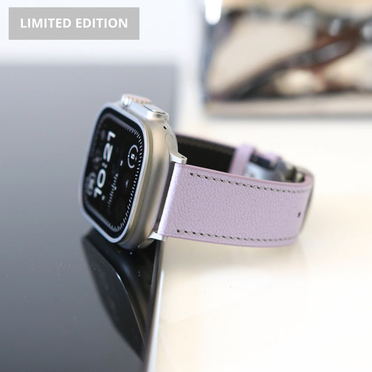 Apple watch band - Lavande Luxe Edition - French Chèvre leather