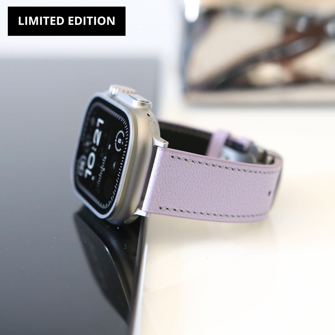 Apple watch band - Lavande Luxe Edition - French Chèvre leather
