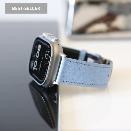 Apple watch band - Aqua Vista Edition - French Chèvre leather