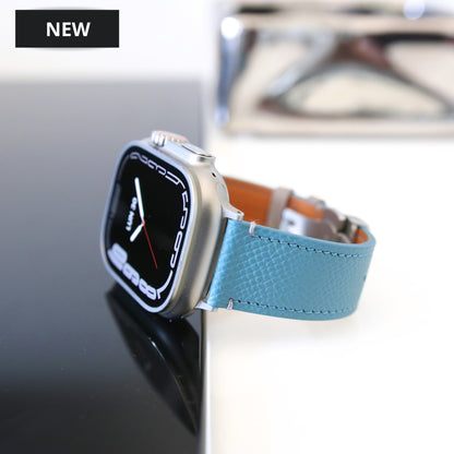 Apple Watch Band - Bleu Pastel Edition - French Epsom leather