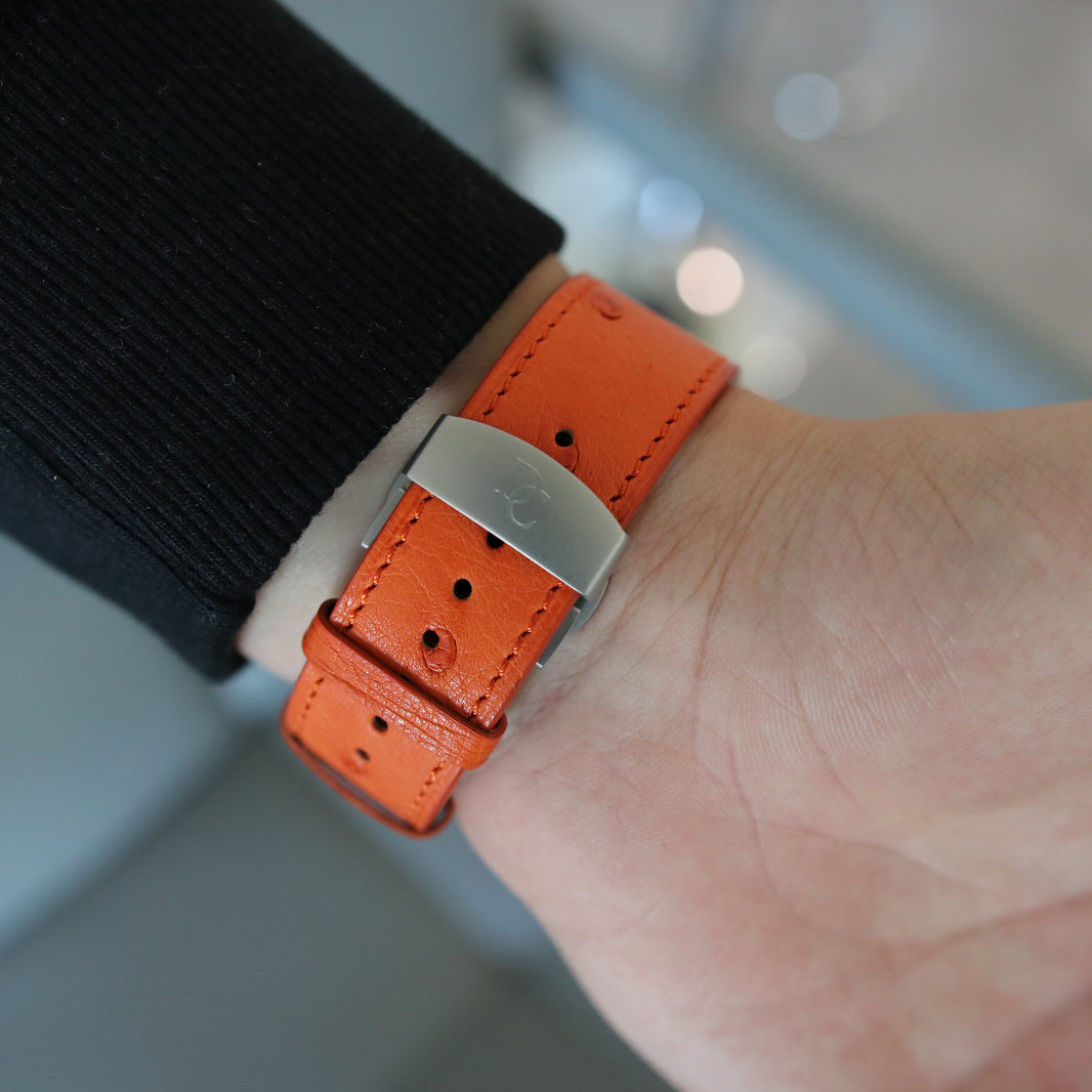 Apple Watch Band - Orangé Edition - Ostrich leather