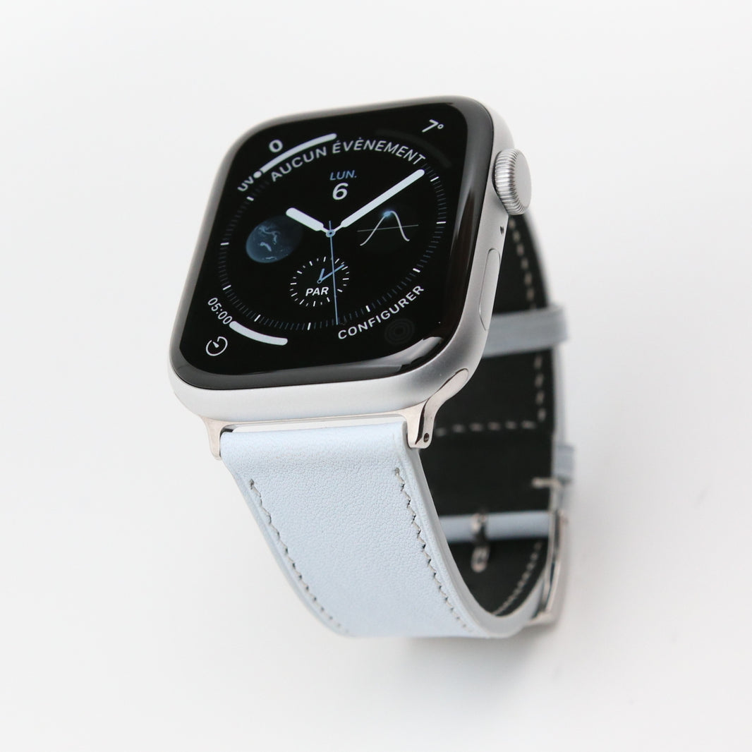 Apple Watch band - Bleu Clair Edition - French Swift leather