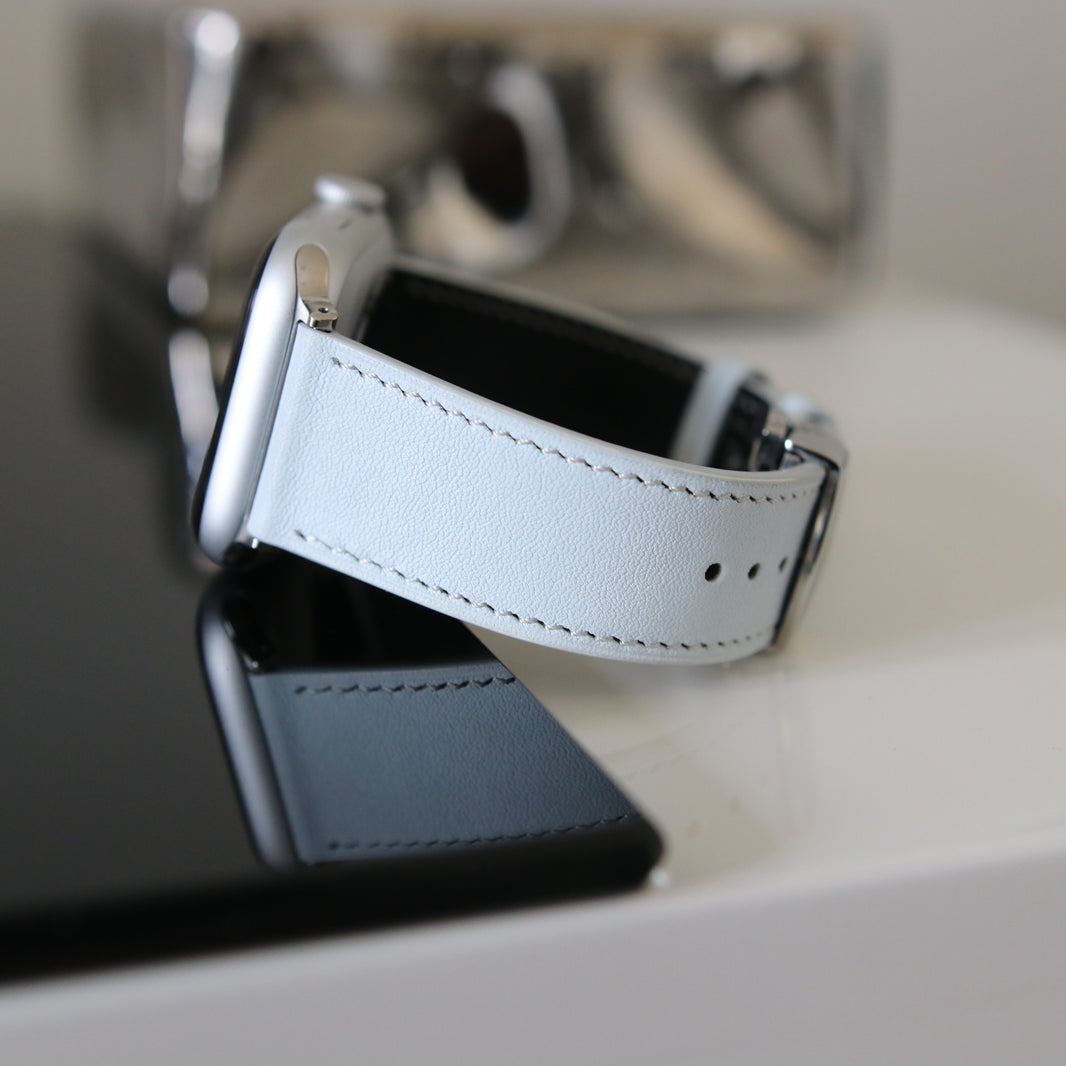 Apple Watch band - Bleu Clair Edition - French Swift leather