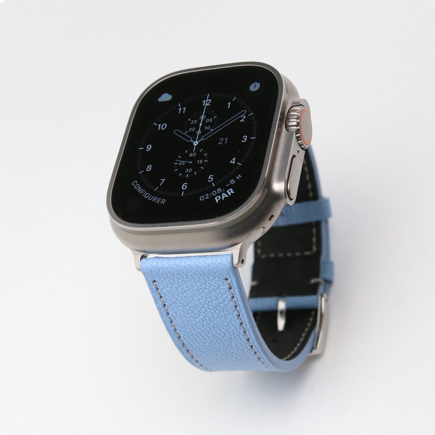 Apple watch band - Aqua Vista Edition - French Chèvre leather