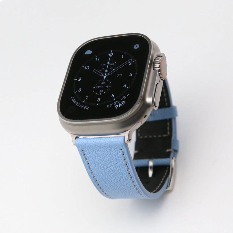Apple watch band - Aqua Vista Edition - French Chèvre leather