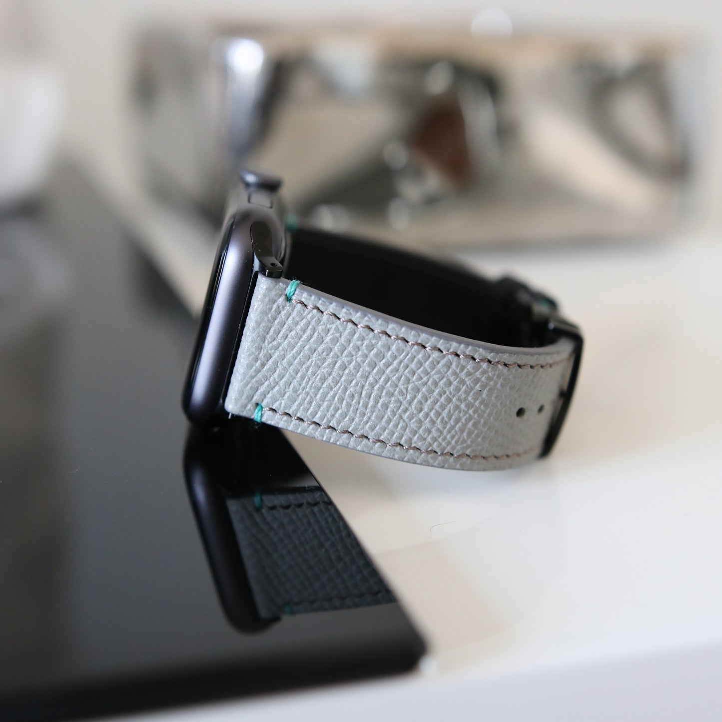 Apple watch band - Emerald Edition - French Epsom leather