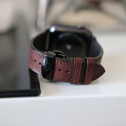 Apple Watch Band - Ombre Brun Edition - Italian Martino Leather