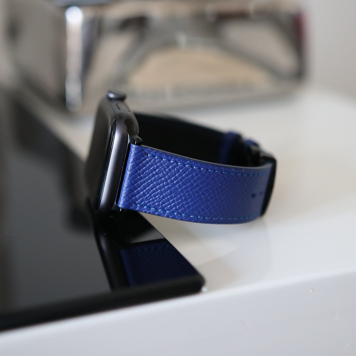 Apple Watch Band - Royal Blue Edition - French Epsom leather