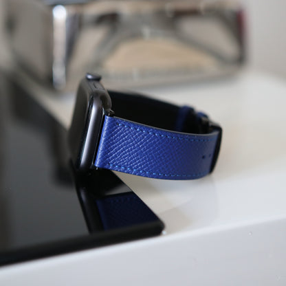 Apple Watch Band - Royal Blue Edition - French Epsom leather
