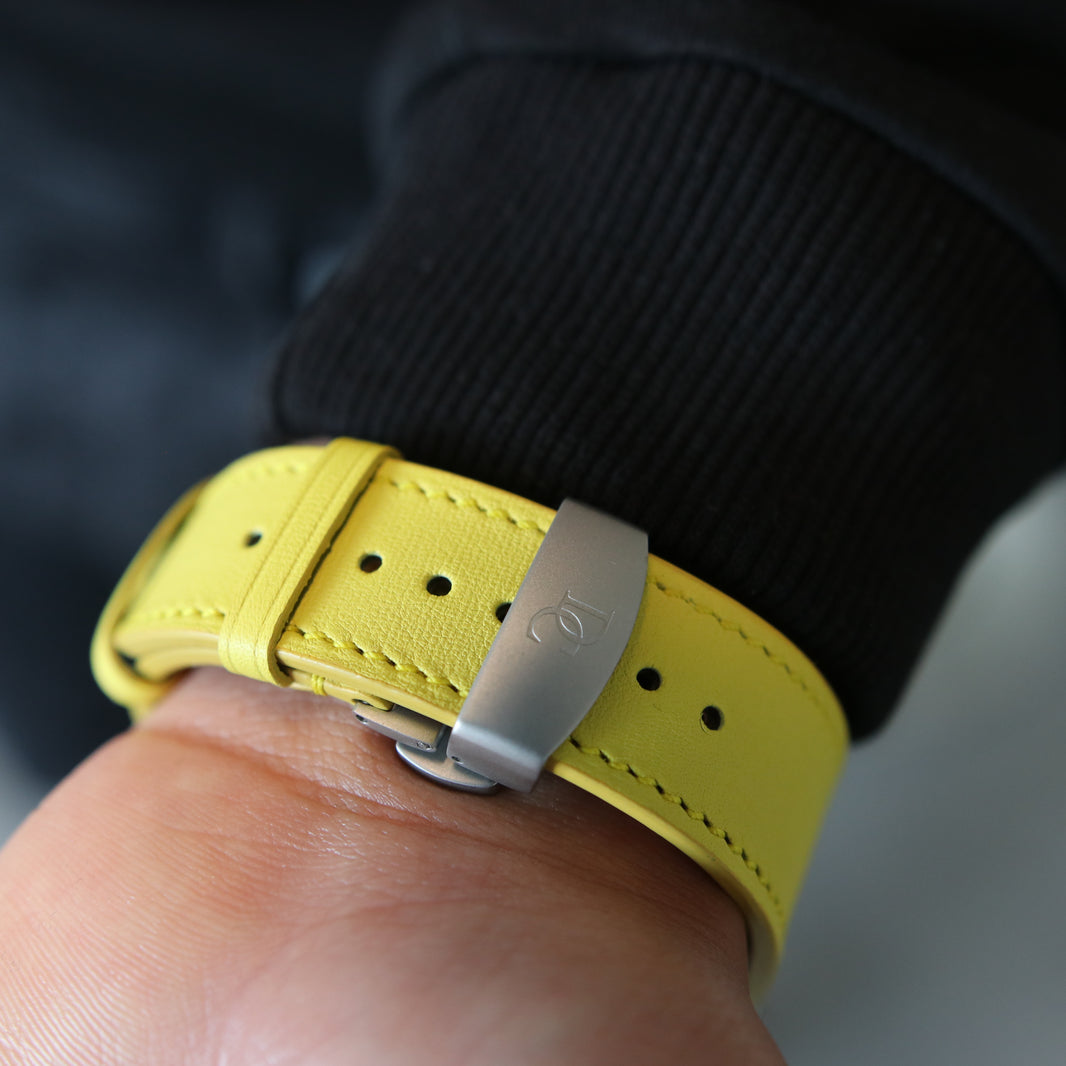 Apple Watch Band - Jaune Canari Edition - French Swift leather