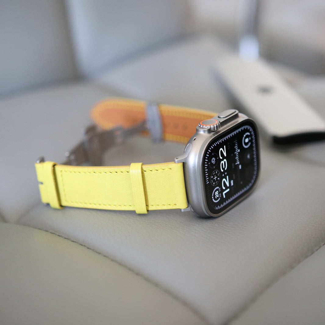 Apple Watch Band - Jaune Canari Edition - French Swift leather