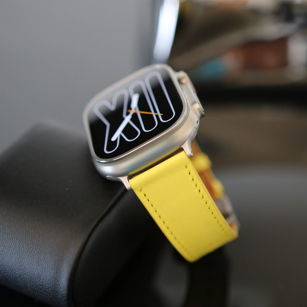 Apple Watch Band - Jaune Canari Edition - French Swift leather