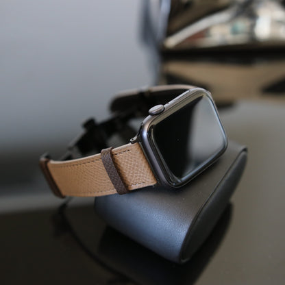 Apple Watch Band - Dark Mocha duo Edition - French Epsom leather