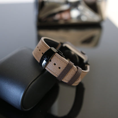 Apple Watch Band - Dark Mocha duo Edition - French Epsom leather