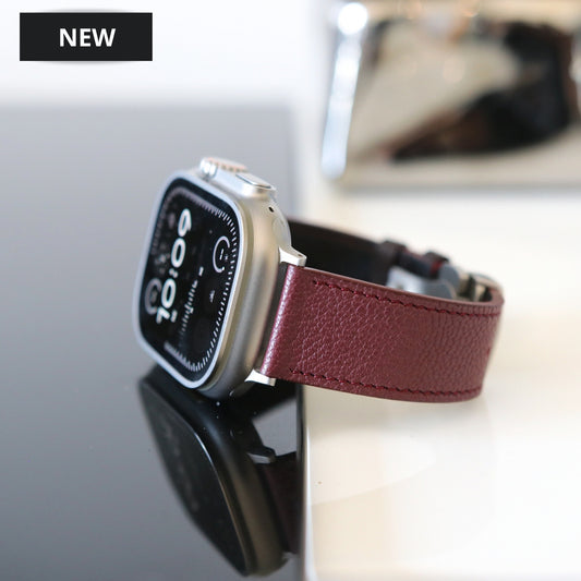 Apple watch band - Bordeaux Luxe Edition - French Chèvre leather