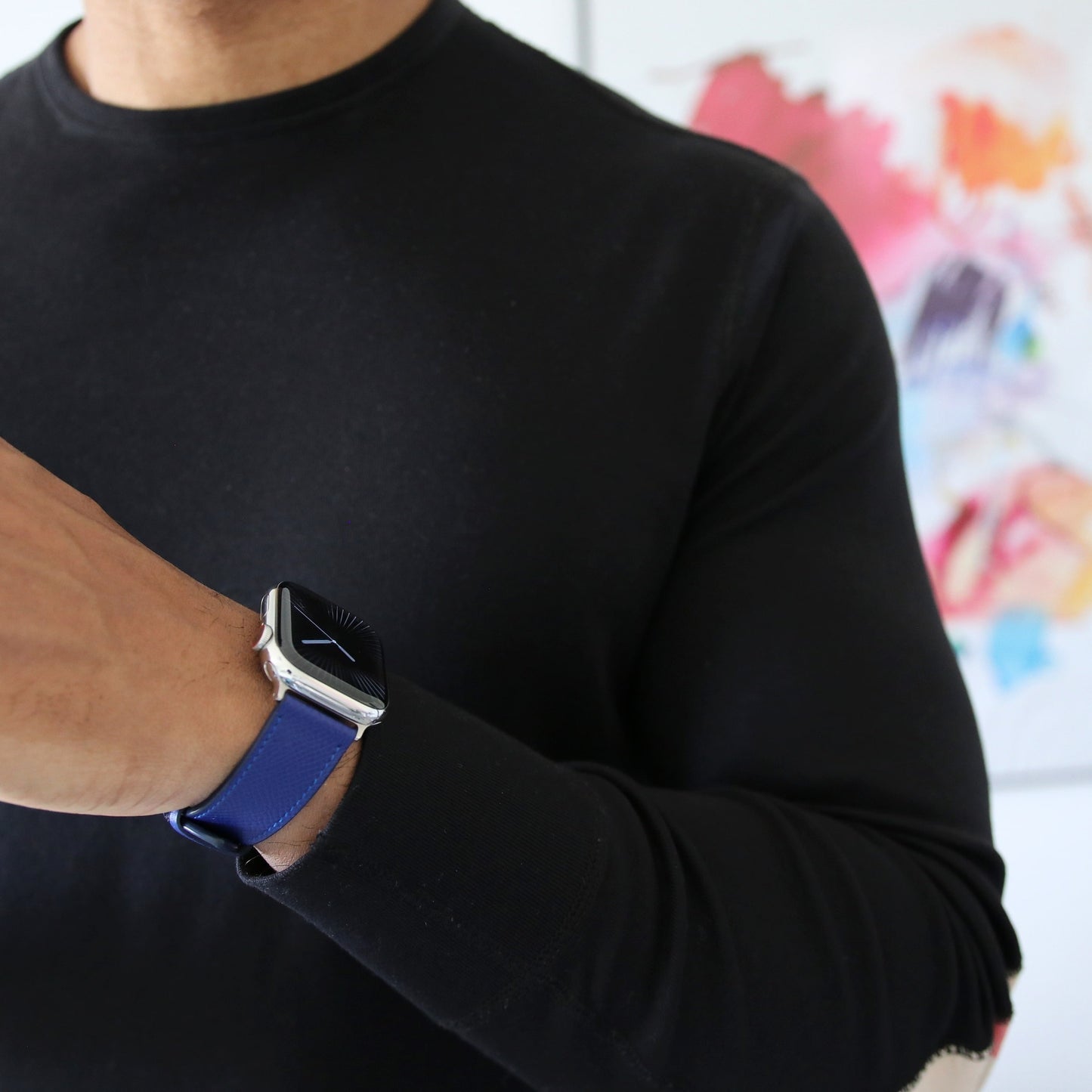 Apple Watch Band - Royal Blue Edition - French Epsom leather