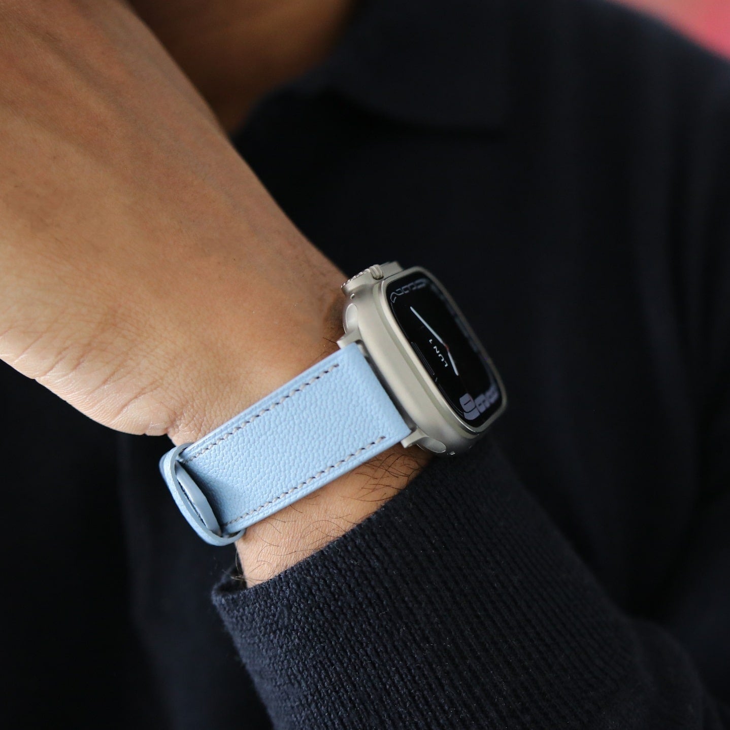 Apple watch band - Aqua Vista Edition - French Chèvre leather