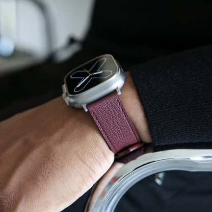 Apple watch band - Bordeaux Luxe Edition - French Chèvre leather