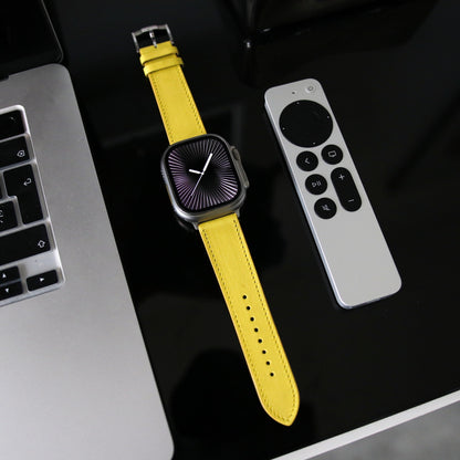 Apple Watch Band - Jaune Canari Edition - French Swift leather