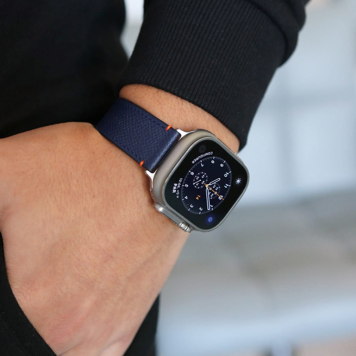 Apple Watch band- Bleu Nuit Ultra Edition - French Epsom leather