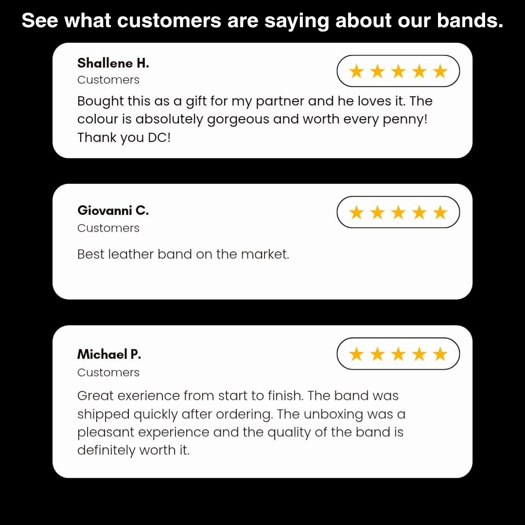 Apple Watch Band - Noir Heritage Edition - Italian Martino Leather