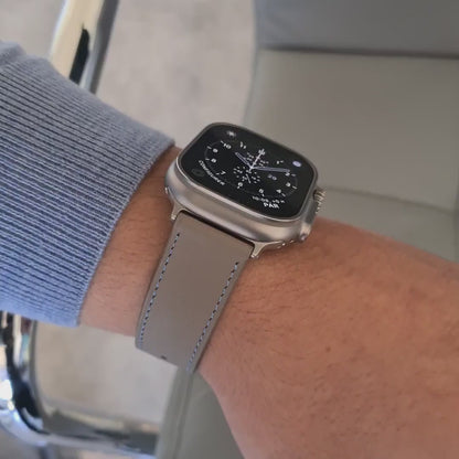 Apple Watch Band - Terre Bleue Edition - French swift leather