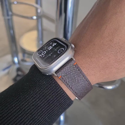 Luxury Apple Watch band- Brun Ultra Edition - French Epsom leather
