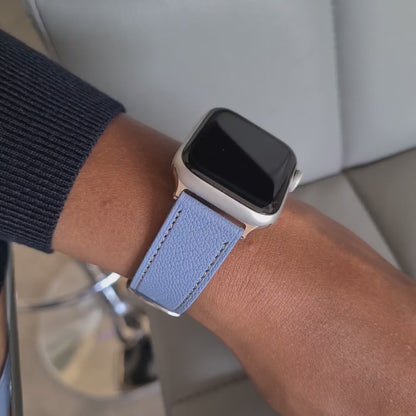 Apple Watch Band - Aqua Vista Edition - French Chèvre leather