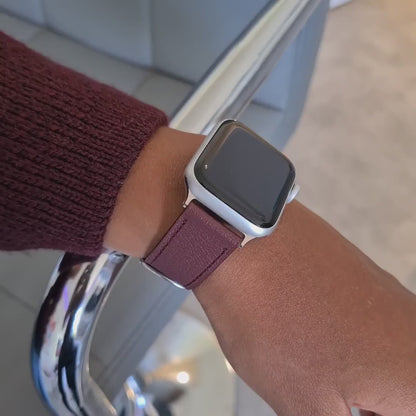 Apple Watch Band - Bordeaux Luxe Edition - French Chèvre leather