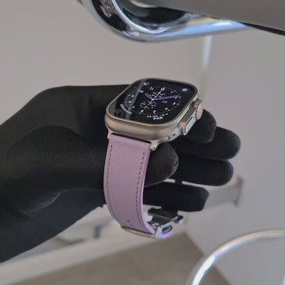 Apple watch band - Lavande Luxe Edition - French Chèvre leather