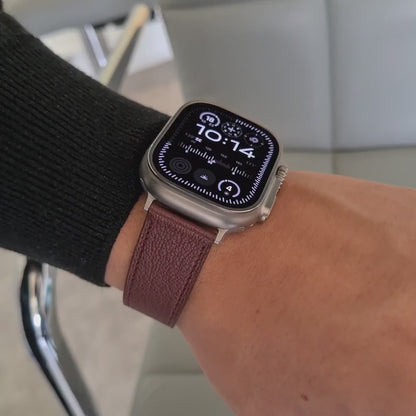 Apple watch band - Bordeaux Luxe Edition - French Chèvre leather