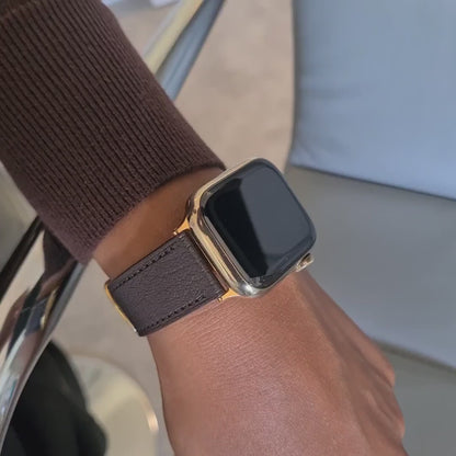 Apple Watch Band - Brun Intense Edition - French Chèvre leather